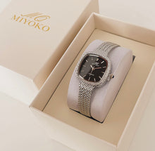 Load image into Gallery viewer, Silver Black Bliss Metal Watch