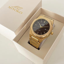 Load image into Gallery viewer, Gold Black Octagon Men Watch