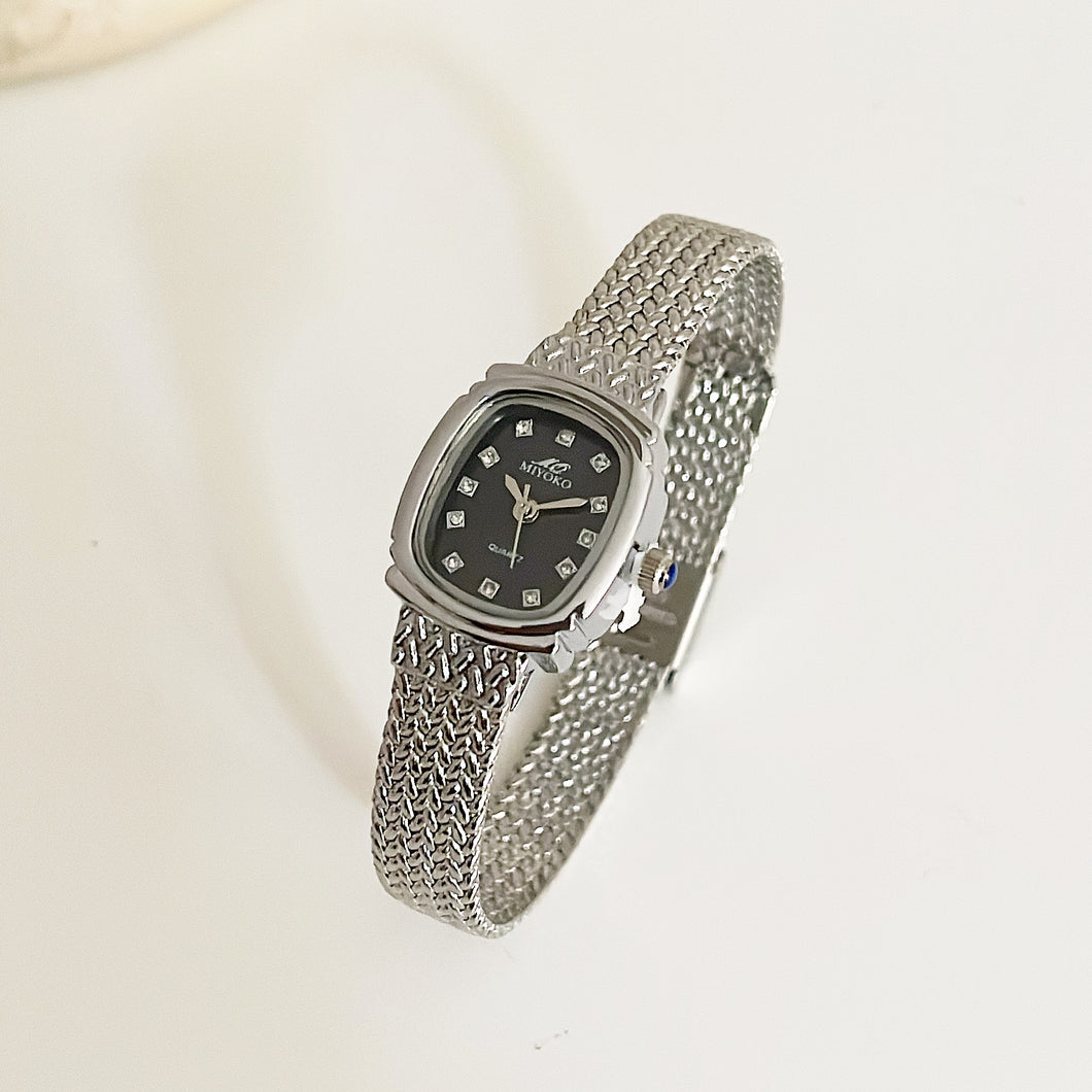 Silver Black Nocturnal Watch