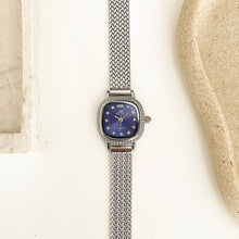 Load image into Gallery viewer, Silver Blue Royal Square Metal Watch
