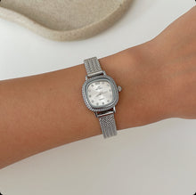 Load image into Gallery viewer, Silver White Royal Square Metal Watch
